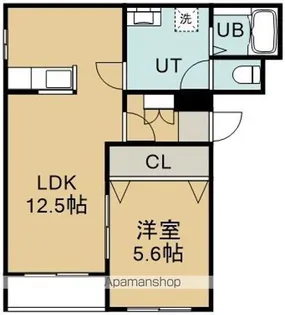 アンセリジェⅡ【1階】の間取り